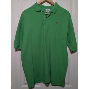Lacoste Polo Size 10 Men XLarge Classic Fit Green Polo Short Sleeve Croc Logo